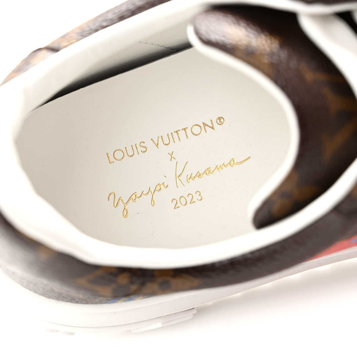 LV X YK Monogram Pumpkin Time Out Sneakers 36.5