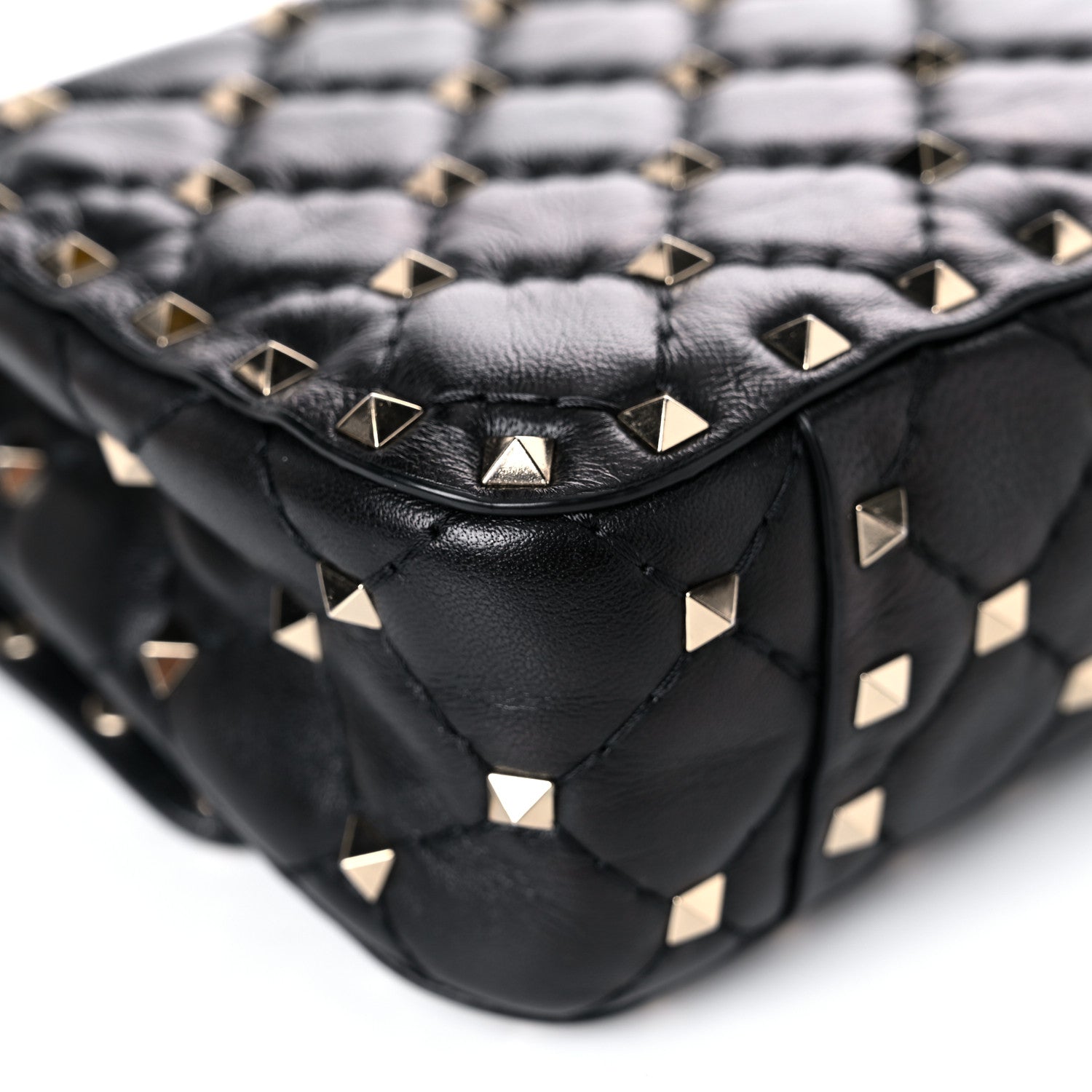 Valentino Garavani Lambskin Small Rockstud Spike Shoulder Bag Black 9 of 14