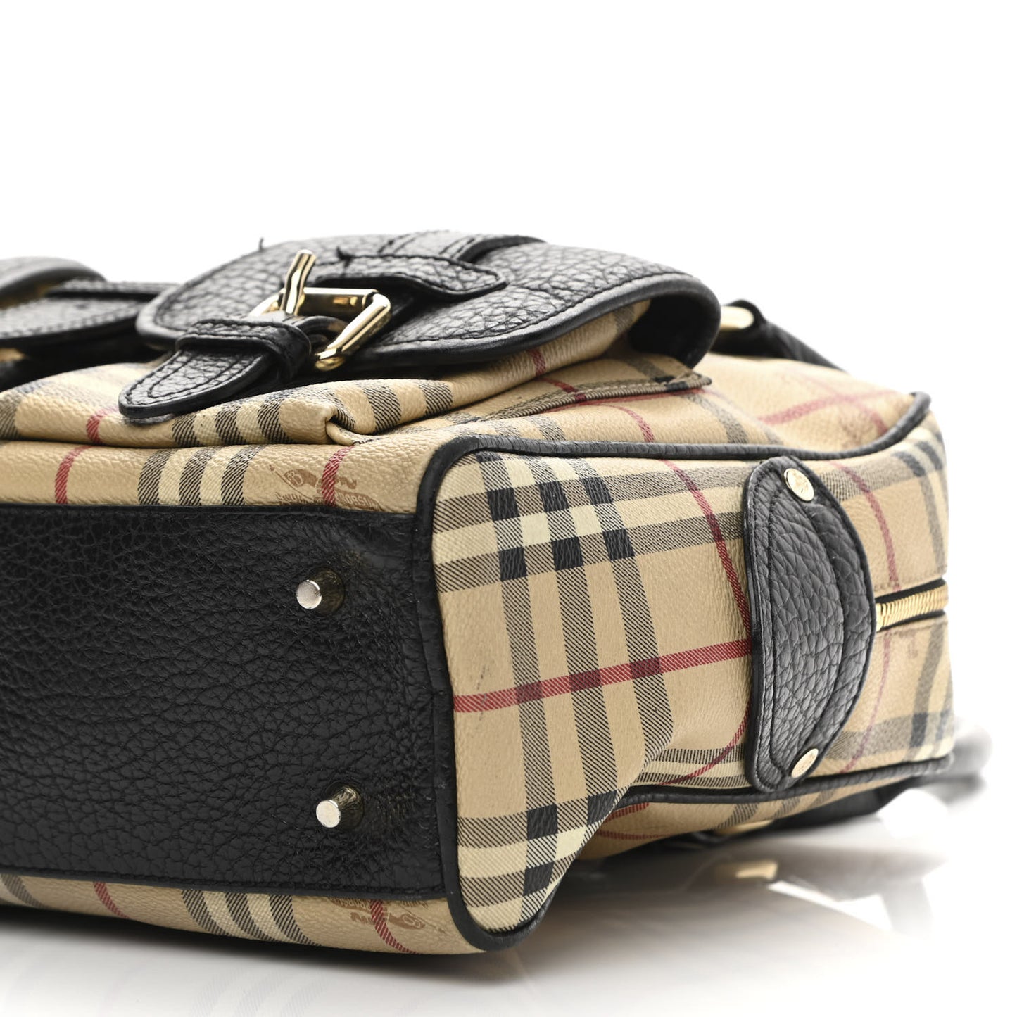 Haymarket Check Buckle Satchel Black