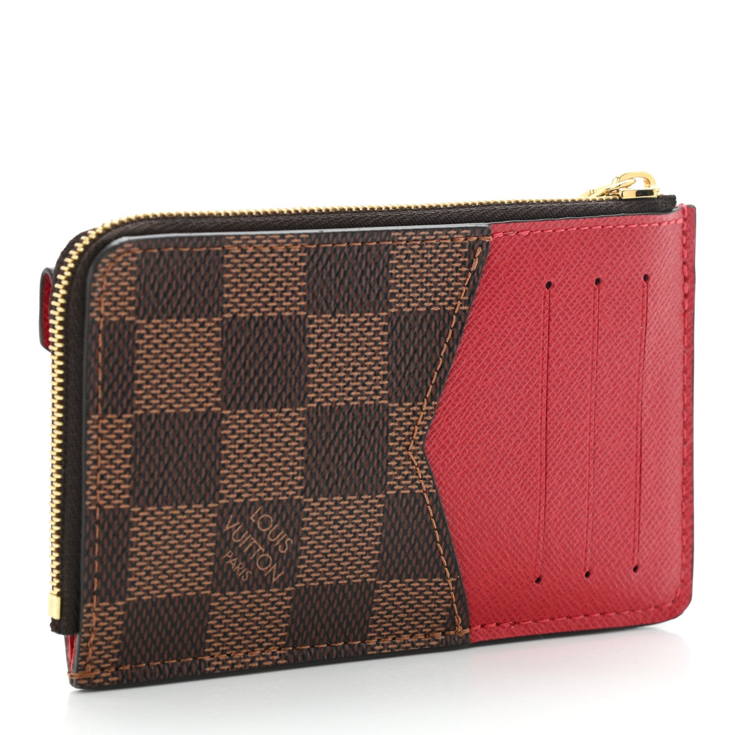 Louis Vuitton Damier Ebene Recto Verso Card Holder Red 3 of 10