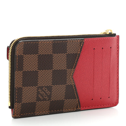 Louis Vuitton Damier Ebene Recto Verso Card Holder Red 3 of 10