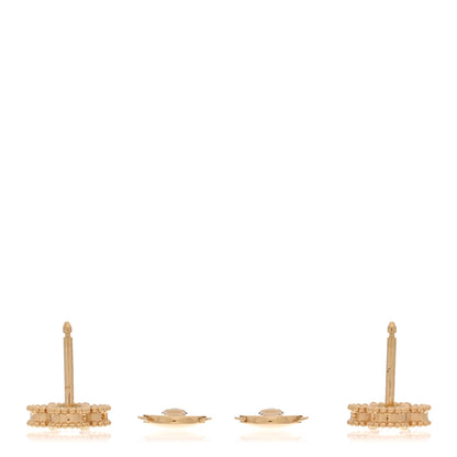 Van Cleef & Arpels 18K Yellow Gold Mother of Pearl Sweet Alhambra Earrings 3 of 5