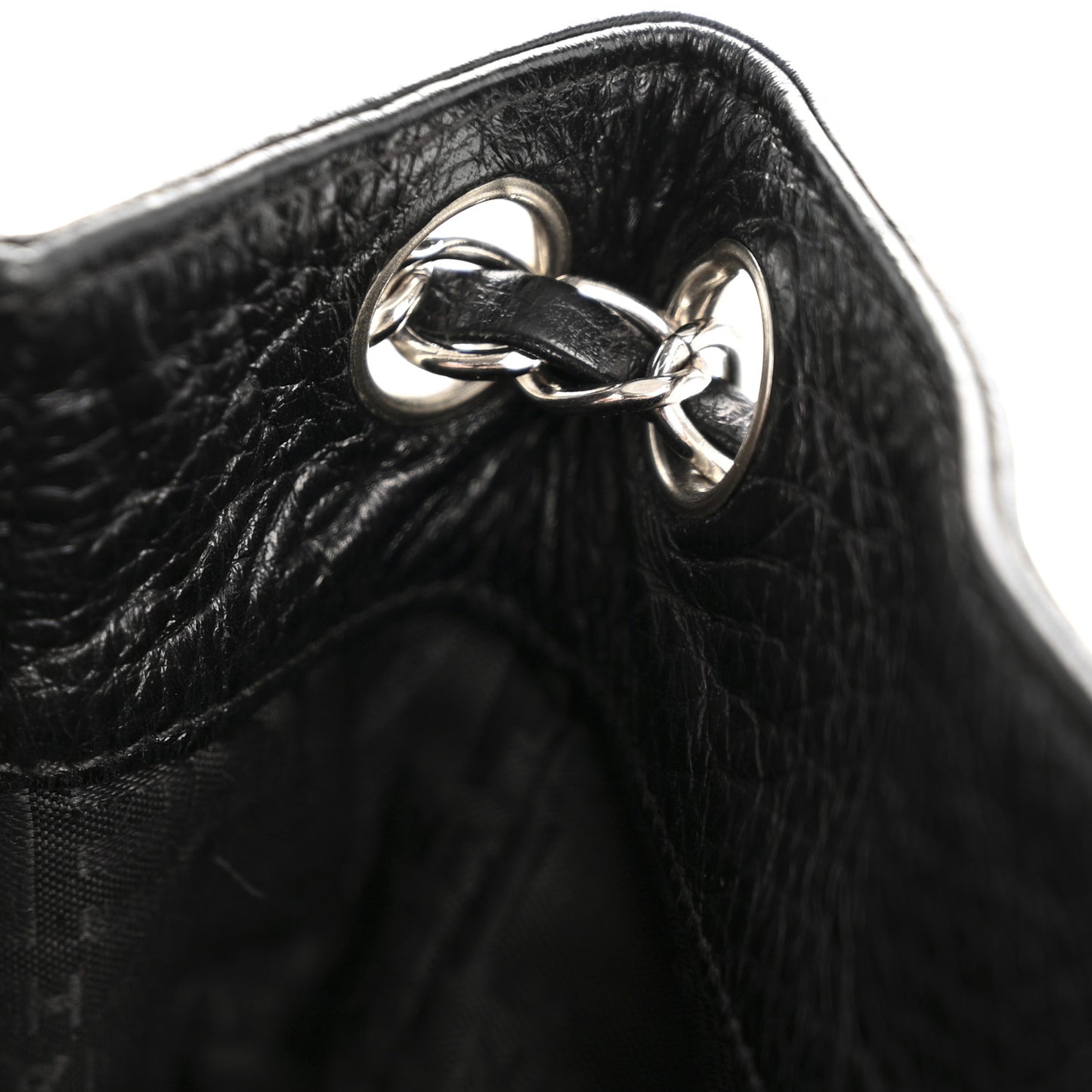 Calfskin Mademoiselle Shoulder Bag Black