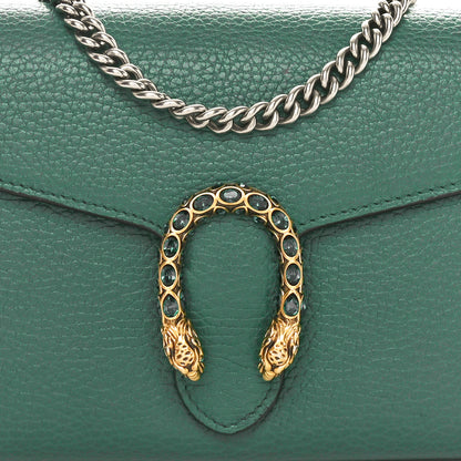 Gucci Calfskin Mini Dionysus Chain Wallet Emerald 8 of 10
