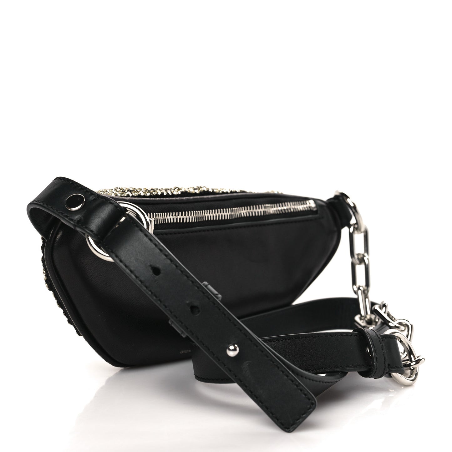 Rhinestone Mesh Mini Attica Belt Bag Prism Gold