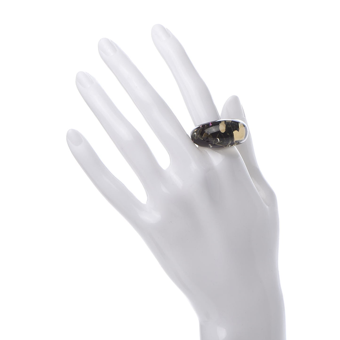 Resin Swarovski Crystal Inclusion Ring Amarante