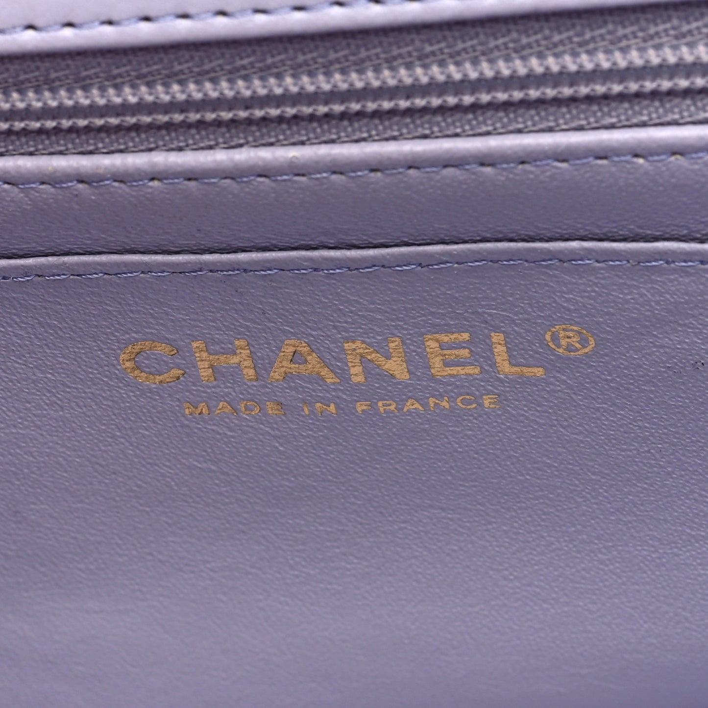 Lambskin Quilted Mini Top Handle Rectangular Flap Light Purple
