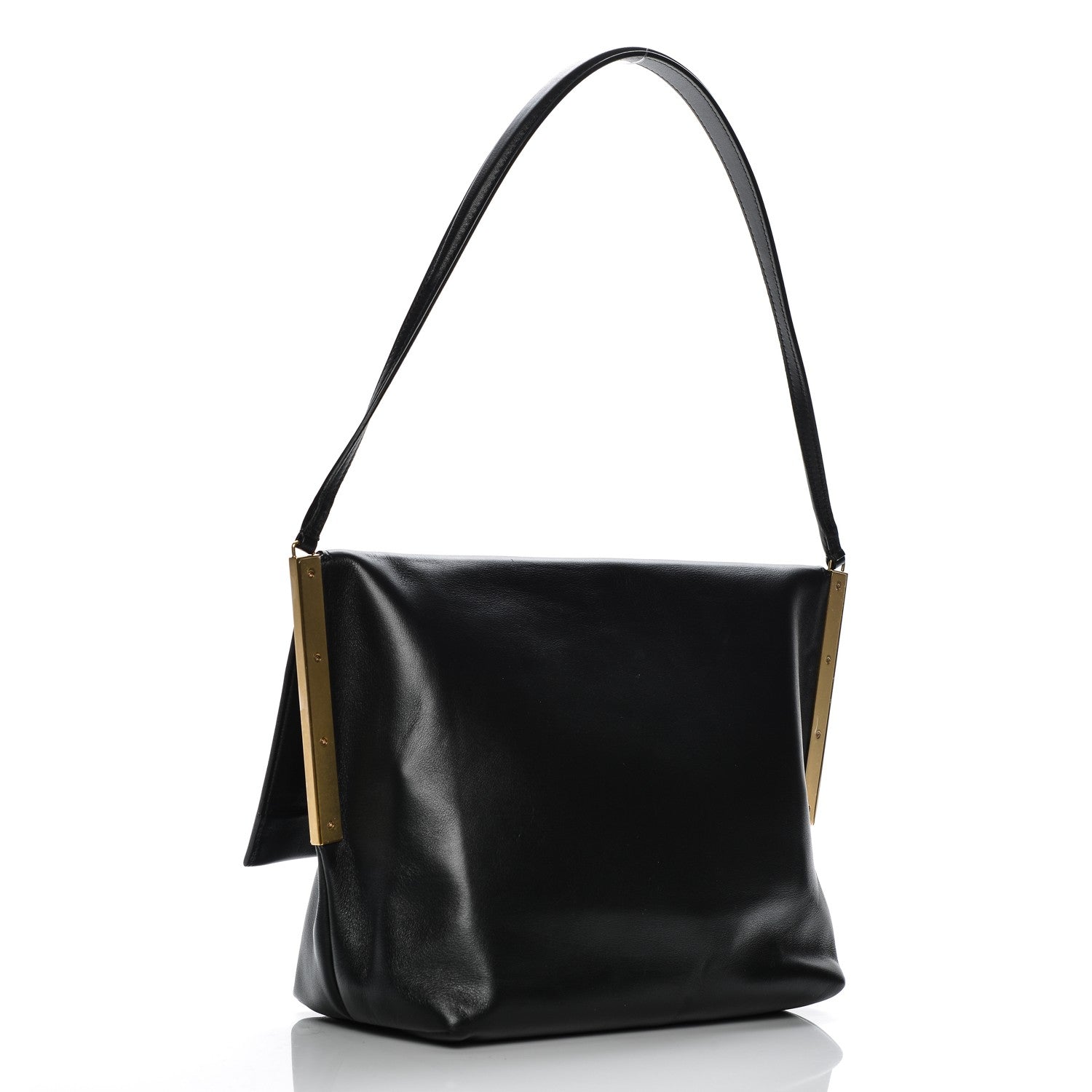 Celine Smooth Calfskin Flap Clasp Bag Black 3 of 7