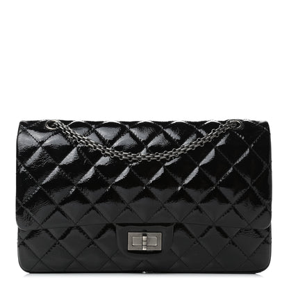 Chanel Distressed Patent Quilted 2.55 Reissue 227 Flap Black 1 of 4