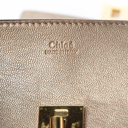 Chloe Metallic Goatskin Mini Drew Shoulder Bag Abstract Gold 6 of 9