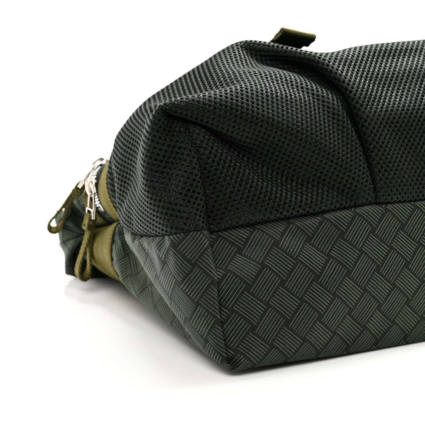 Jacquard Nylon Intrecciato Trekking Tote Khaki