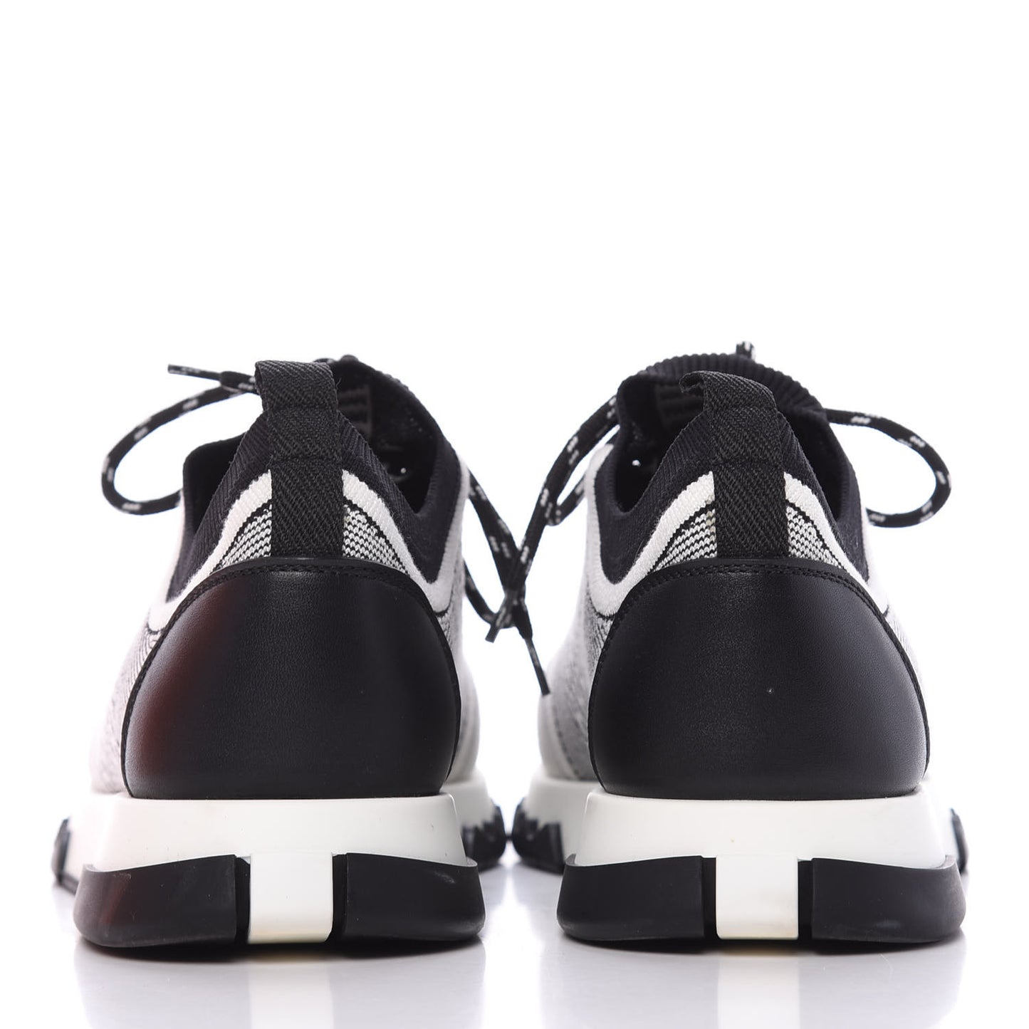Knit Bi-Color Womens Addict Sneakers 38.5 Black White