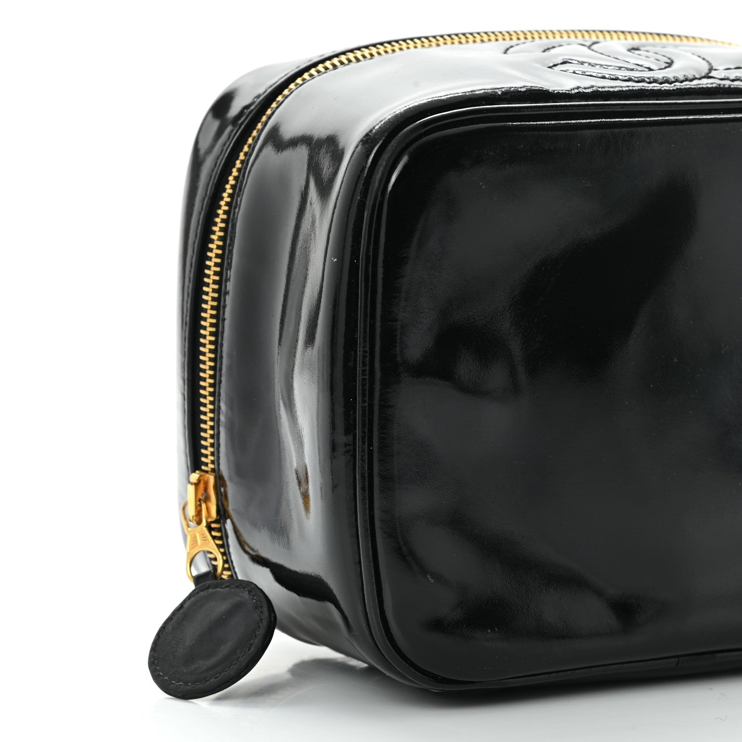 Chanel Patent Vanity Cosmetic Case Black 10 of 15