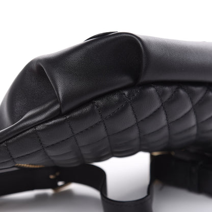 Chanel Lambskin Quilted Waist Bag Fanny Pack Black 8 of 12