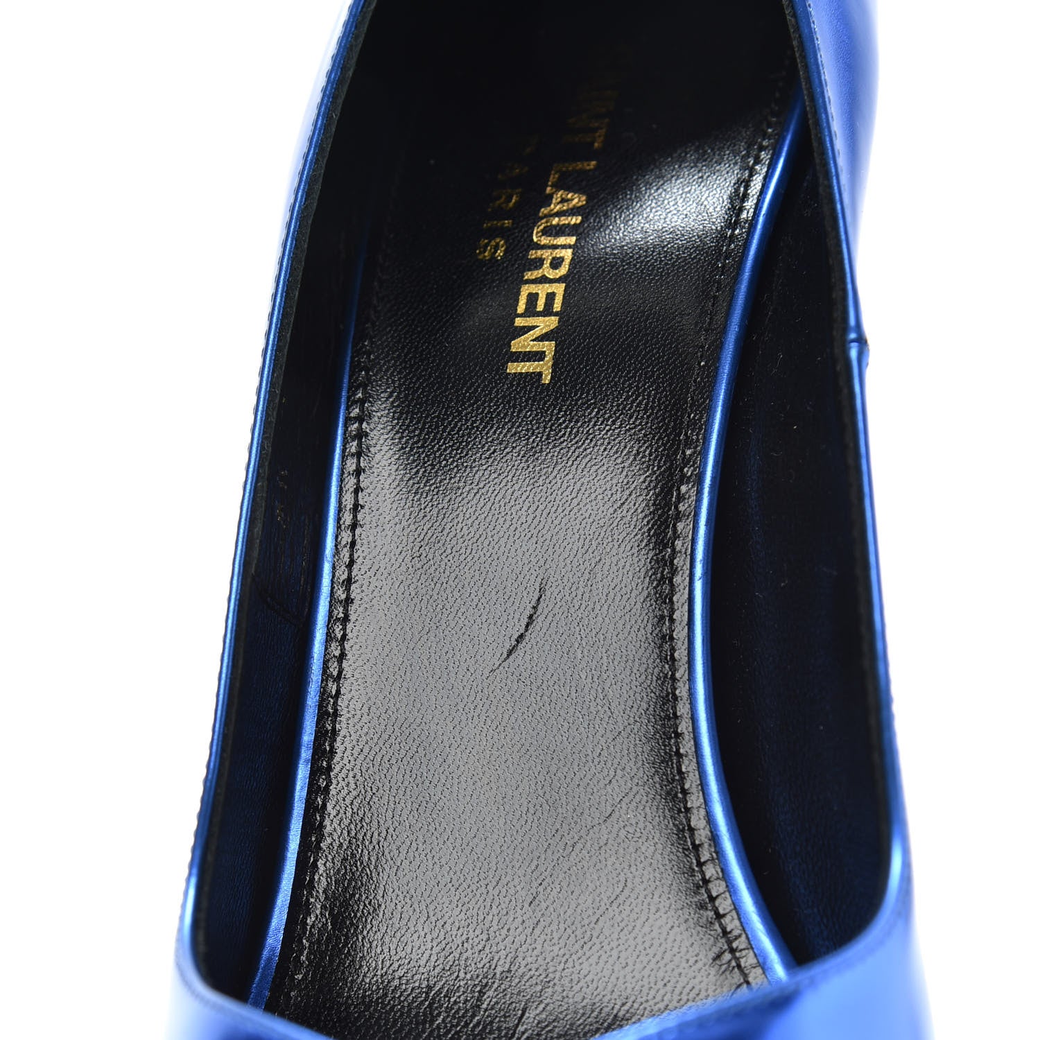 Saint Laurent Calfskin Kiki 100 Pumps 39 Bleu Roy 9 of 10