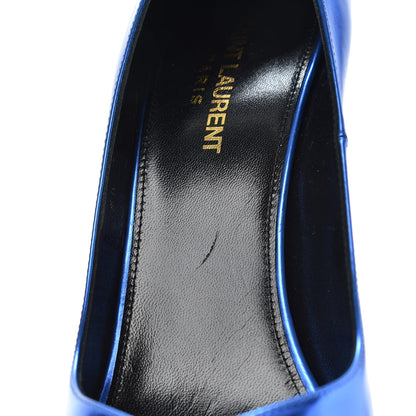 Saint Laurent Calfskin Kiki 100 Pumps 39 Bleu Roy 9 of 10