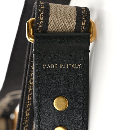 Christian Dior Canvas Embroidered Shoulder Strap Ecru Black 4 of 4