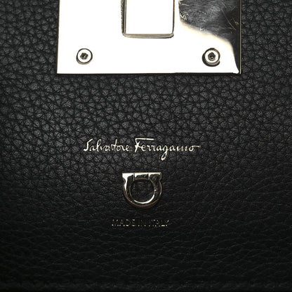 Salvatore Ferragamo Hammered Calfskin The Studio Bag Black 6 of 10