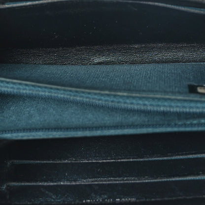 Chanel Iridescent Caviar Quilted Medium Filigree Zip Around Wallet Dark Turquoise 5 of 14
