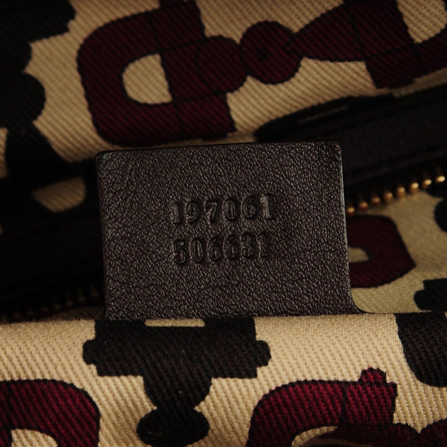 Guccissima Medium Hysteria Tote Chocolate