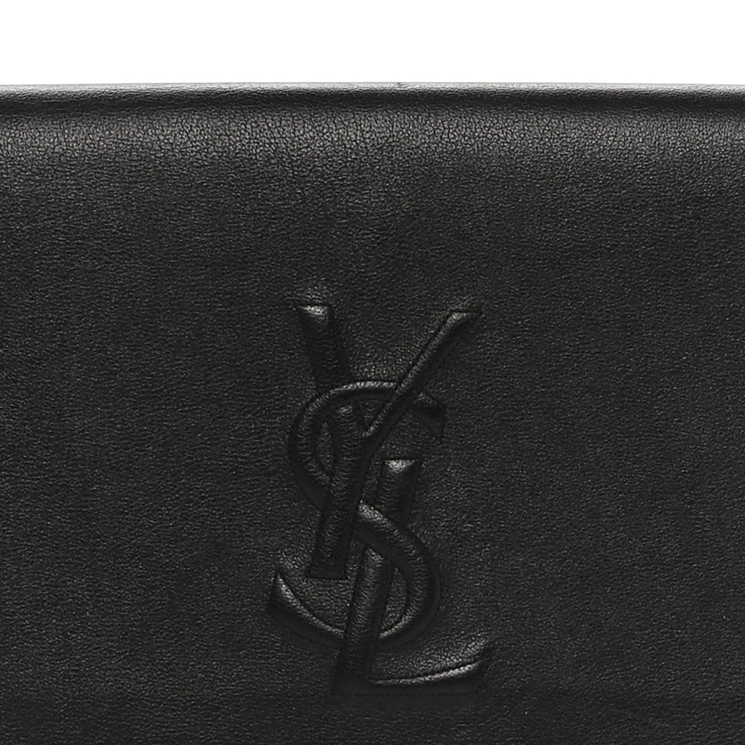 Saint Laurent Calfskin Monogram Large Belle De Jour Clutch Black 5 of 9