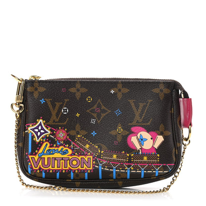 Louis Vuitton Monogram 2020 Christmas Animation Roller Coaster Mini Pochette Accessories Pivoine 1 of 8