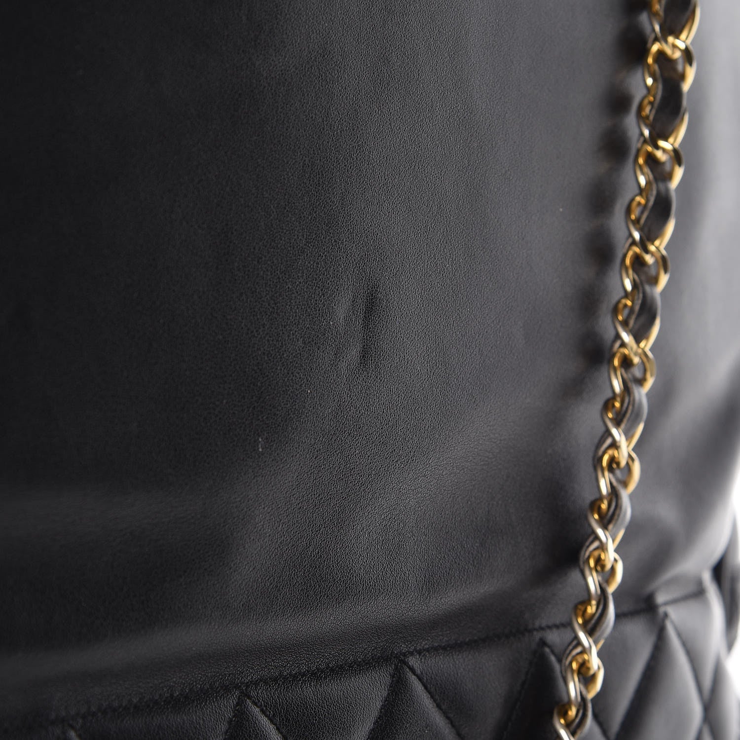 Chanel Lambskin Shopping Tote Black 10 of 12