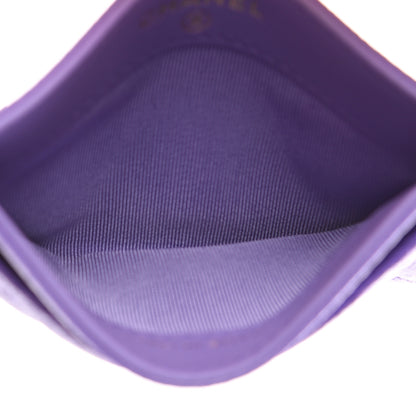 Chanel Caviar Quilted Card Holder Purple 4 of 7