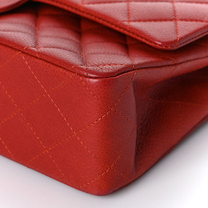 Chanel Caviar Quilted Medium Double Flap Red 9 of 12