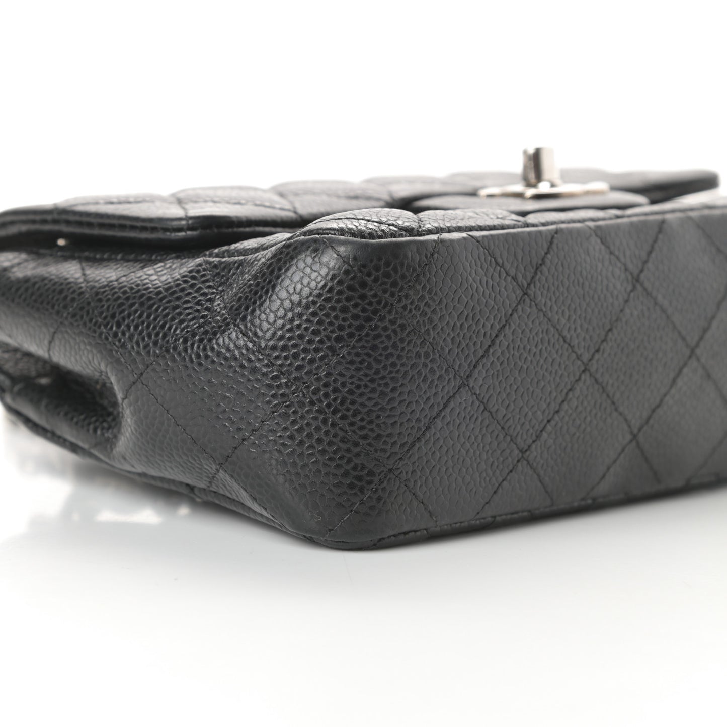 Caviar Quilted Mini Rectangular Flap Black