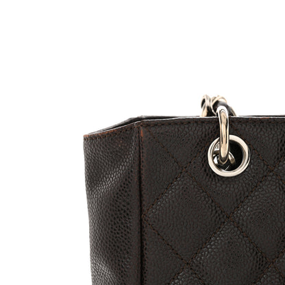 Chanel Caviar Quilted Petit Shopping Tote PST Dark Brown 16 of 16