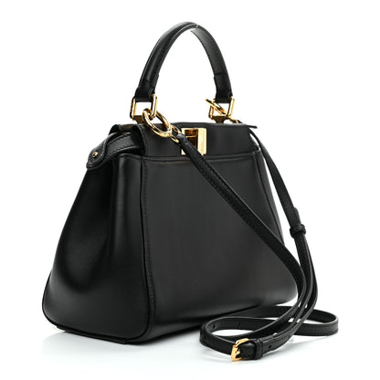Fendi Nappa Mini Peekaboo Iconic Satchel Black 3 of 9