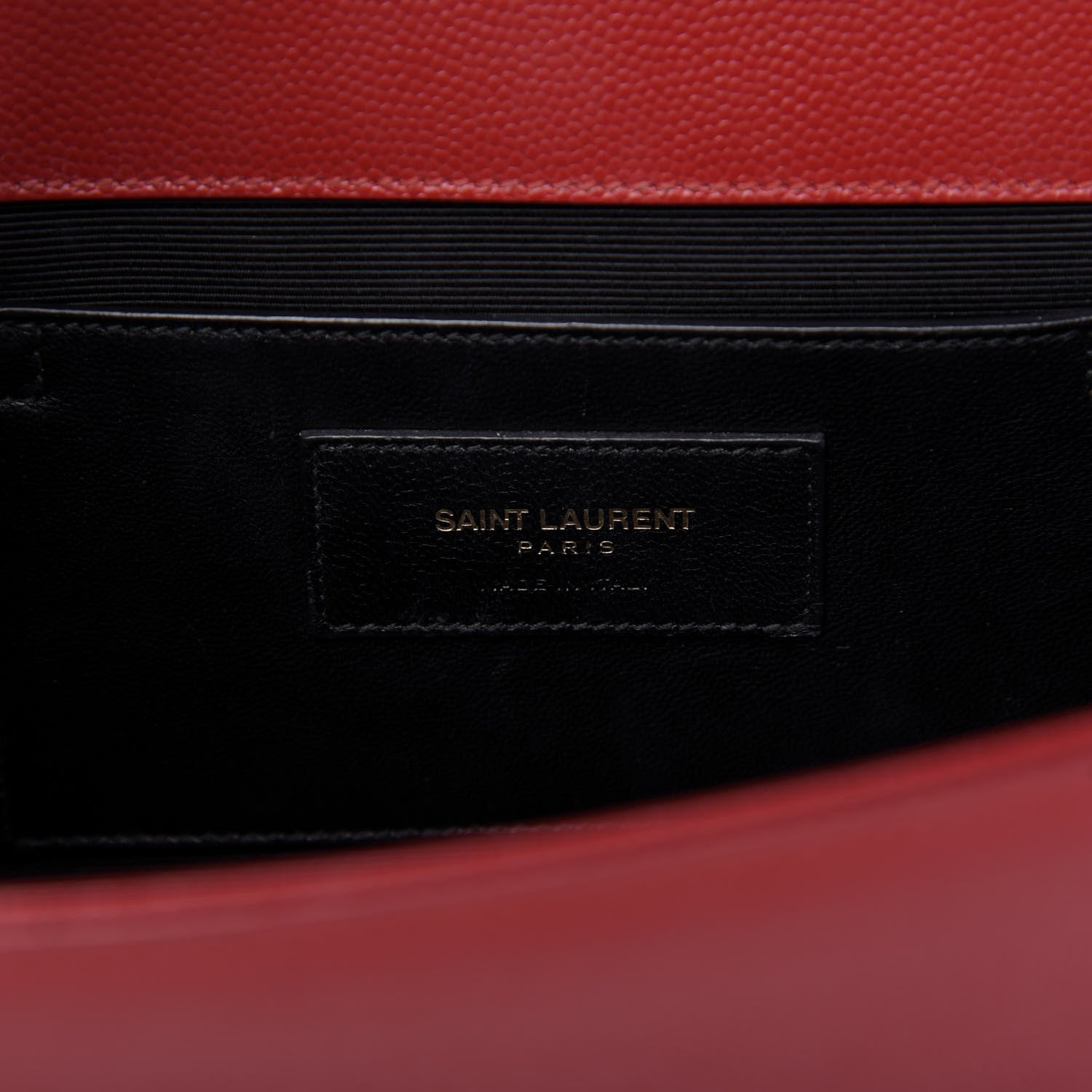 Saint Laurent Grain De Poudre Medium Monogram Kate Satchel Red 8 of 8