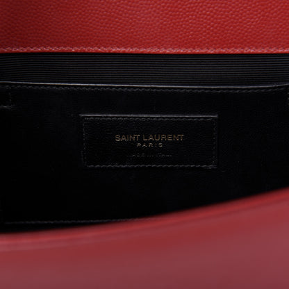 Saint Laurent Grain De Poudre Medium Monogram Kate Satchel Red 8 of 8