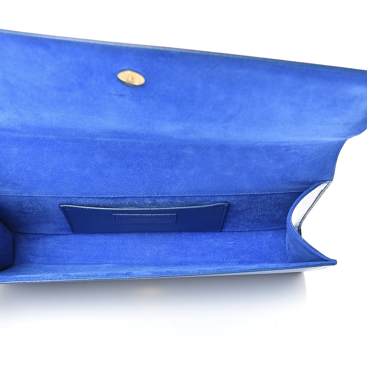 Grain De Poudre Classic Monogram Cassandre Clutch Royal Blue