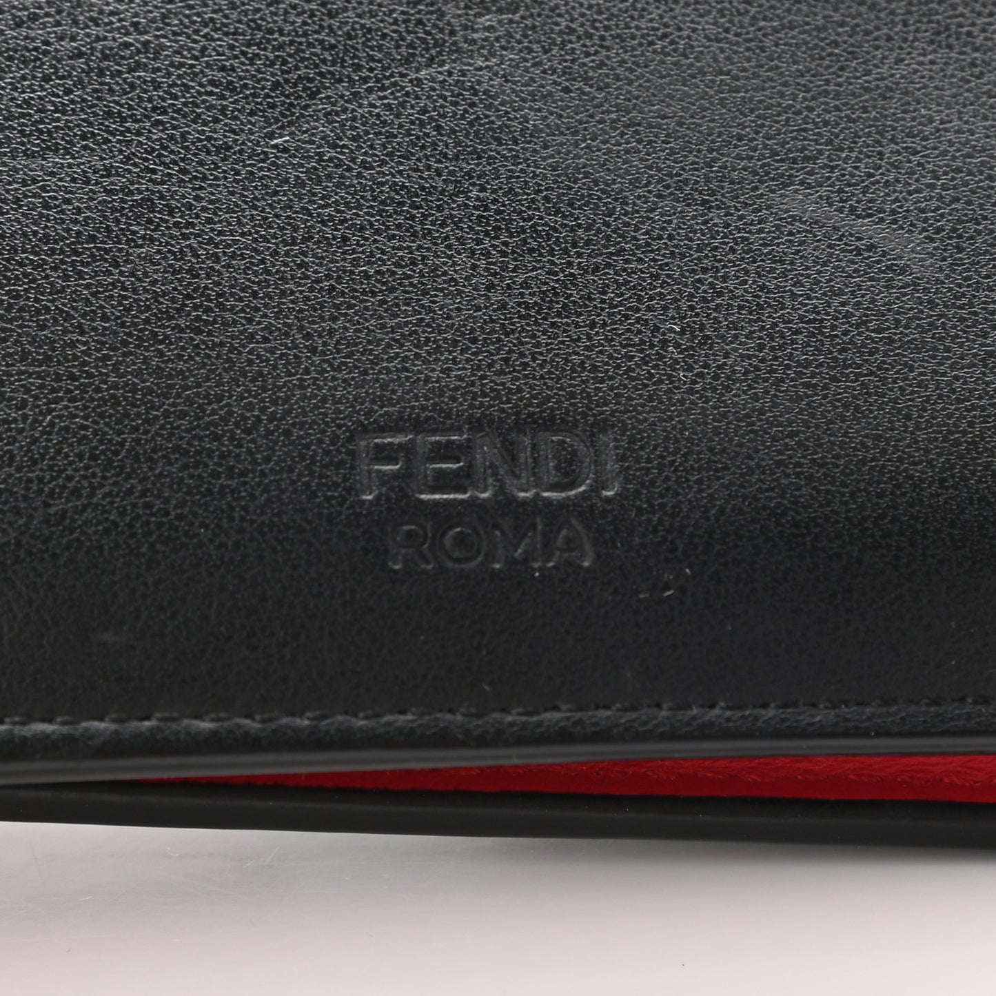 Vitello Century Monster Eyes Inlay Bi-Fold Wallet Black Giallo Rosso