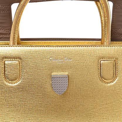 Christian Dior Metallic Goatskin Medium Diorever Flap Gold 6 of 12