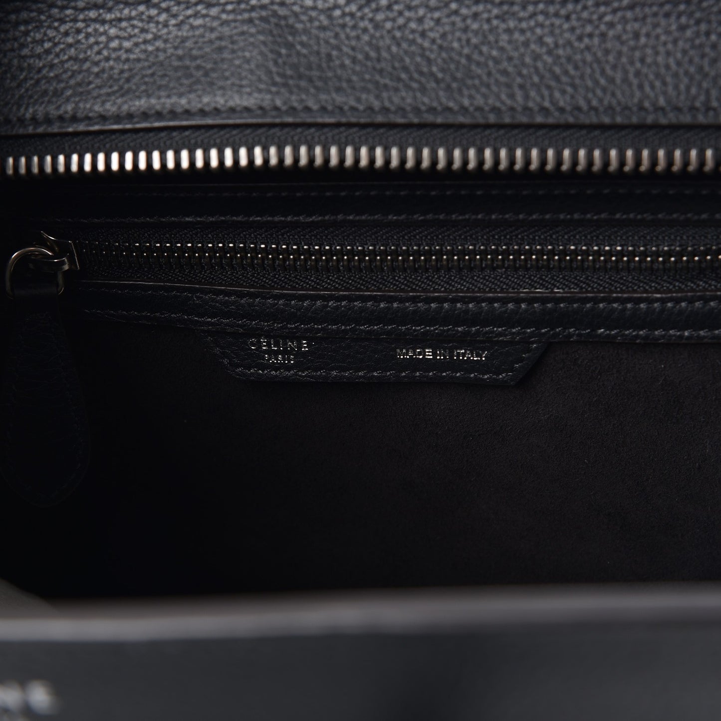 Drummed Calfskin Micro Luggage Black