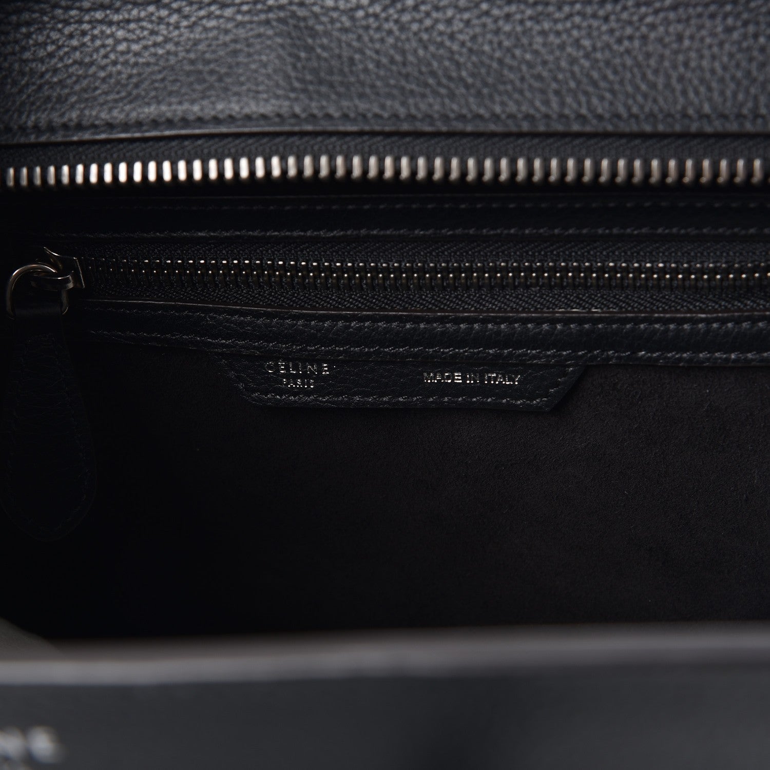 Celine Drummed Calfskin Micro Luggage Black 8 of 11