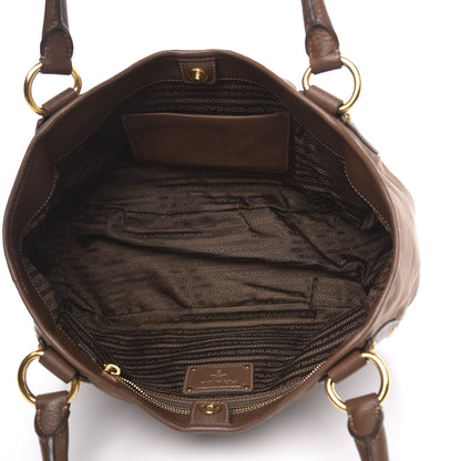 Prada Nylon Tessuto Vitello Daino Tote Corinto 5 of 11