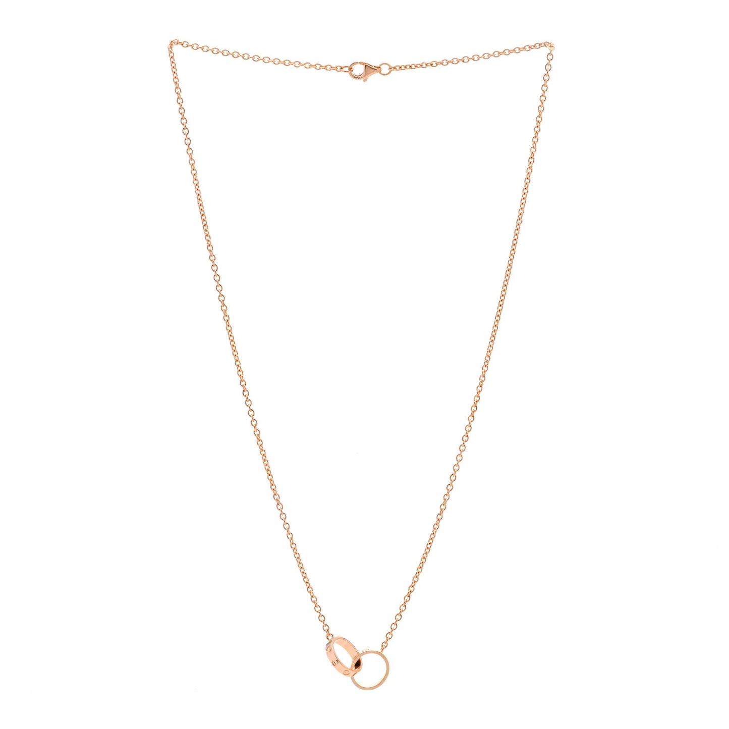 18K Pink Gold Interlocking LOVE Necklace