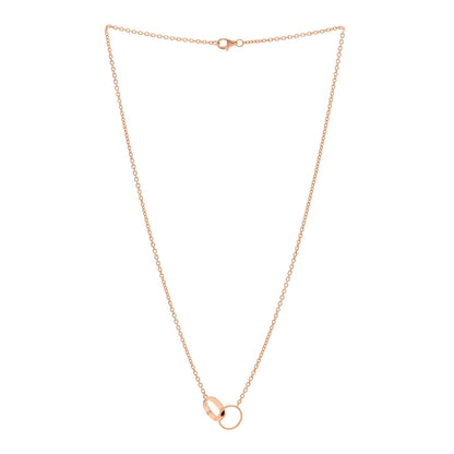 Cartier 18K Pink Gold Interlocking LOVE Necklace 3 of 5