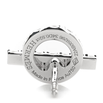 Hermes 18K White Gold Diamond Finesse Earrings 4 of 5