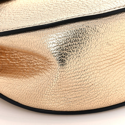 Chloe Metallic Goatskin Mini Drew Shoulder Bag Pale Gold 8 of 12