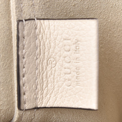 Gucci Pebbled Calfskin Medium Logo Portfolio Clutch White 6 of 6