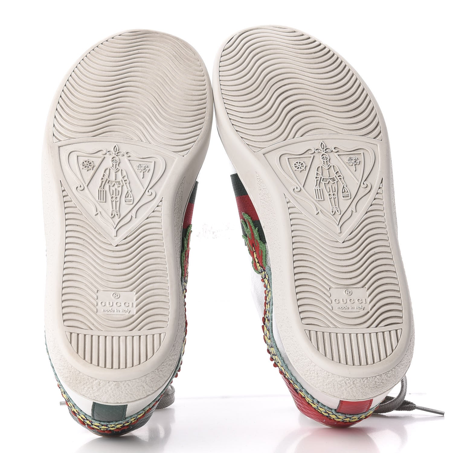 Gucci Metallic Nappa Ayers Web Dragon Embroidered Mens New Ace Sneakers 11 Silver 5 of 10