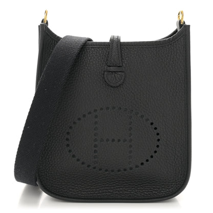 Hermes Taurillon Clemence Evelyne TPM Black 1 of 11