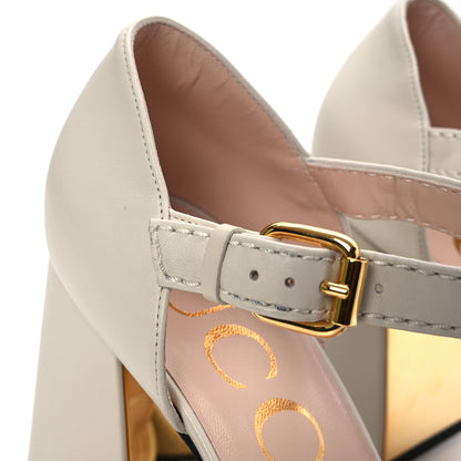 Gucci Nappa Horsebit Cross Strap 95mm Sandals 41 Mystic White 13 of 14