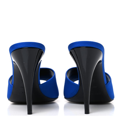 Saint Laurent Crepe De Chine Sandals 38.5 Picasso Blue 6 of 11