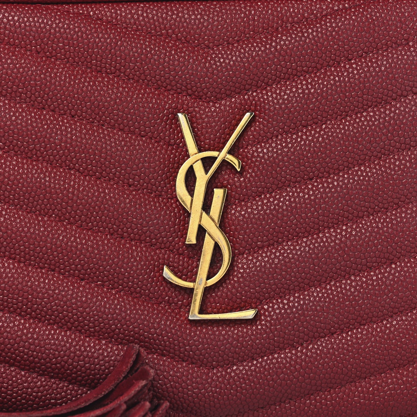Grain De Poudre Matelasse Monogram Mini Lou Camera Bag Opyum Red